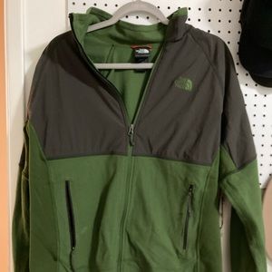 North face light full zip fleece jacket
